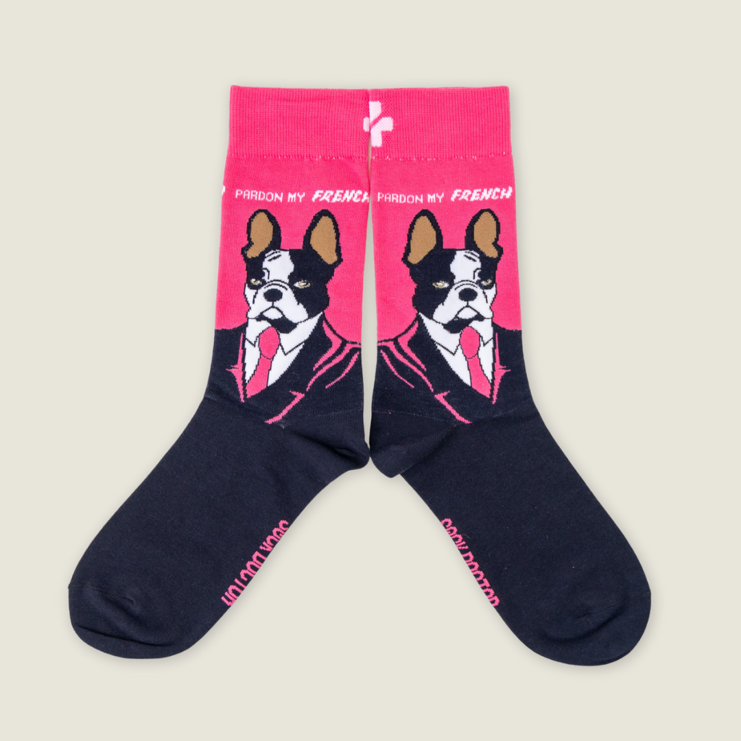 Men's "Pardon My French" Frenchie Socks