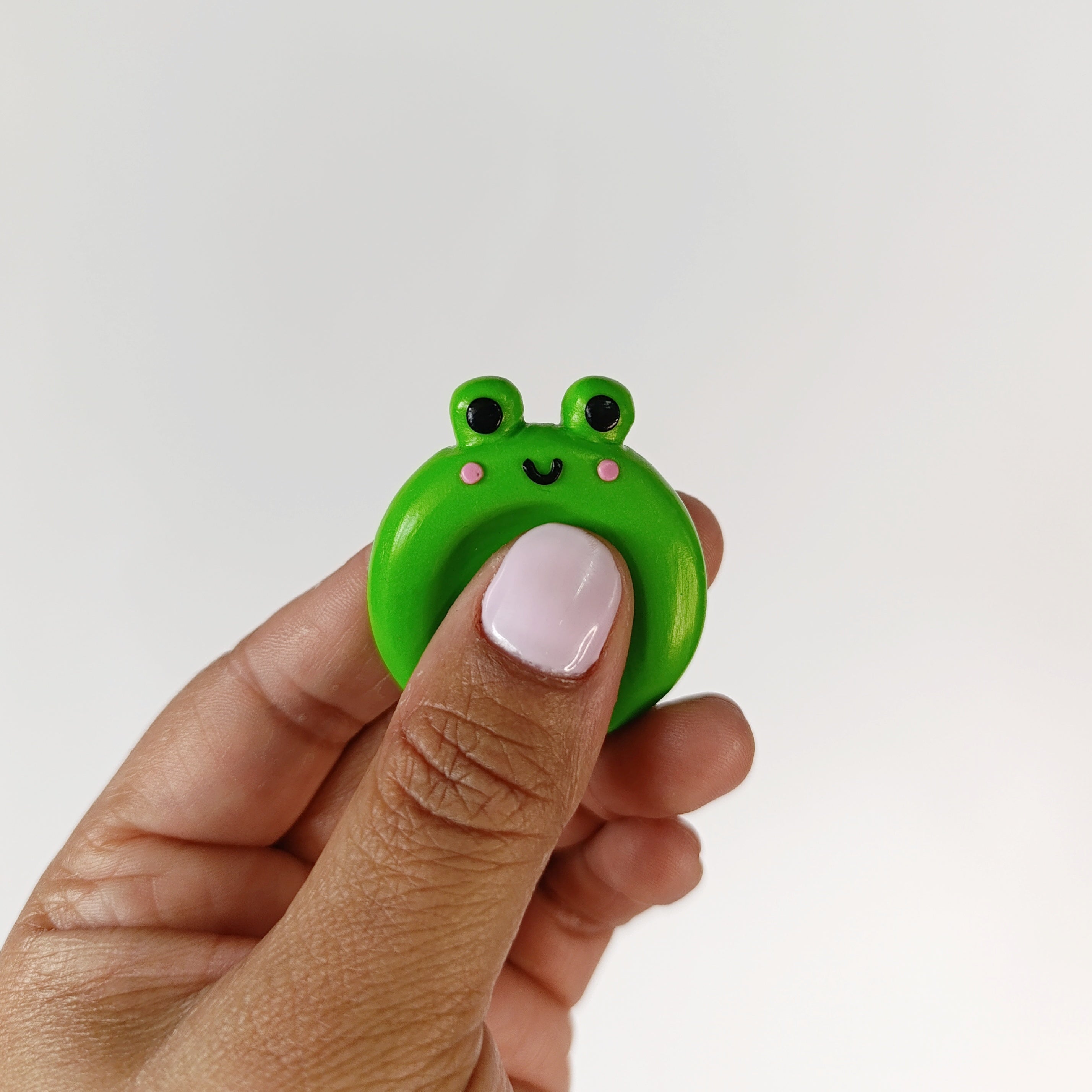 Polymer Clay Worry Stones (Frog and Bee Designs)