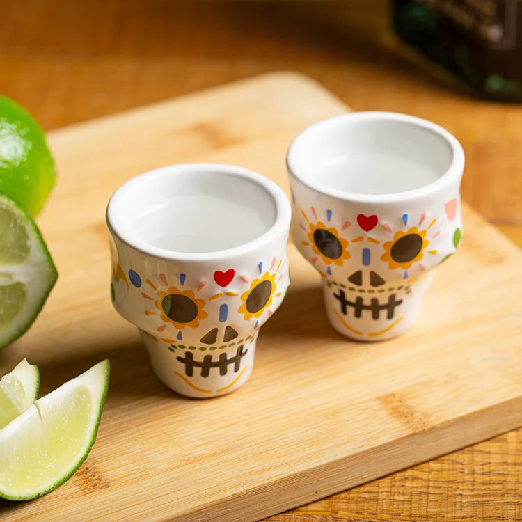 Sugar Skull Shot Glasses (Set of 2)