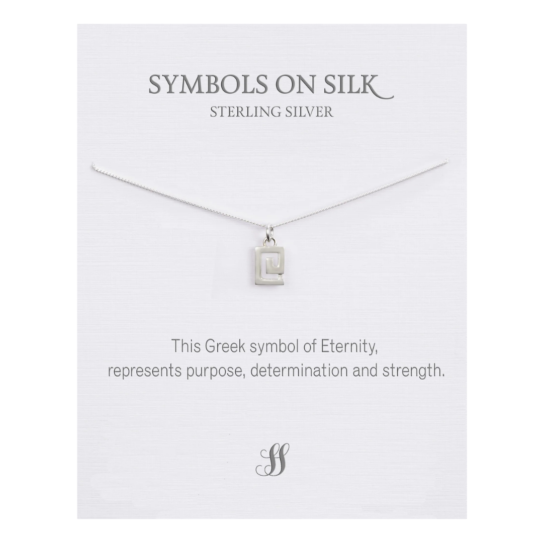 Sterling Silver Greek "Eternity" Necklace