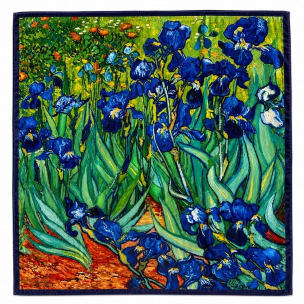 Van Gogh's "Irises" Silky Polyester Scarf