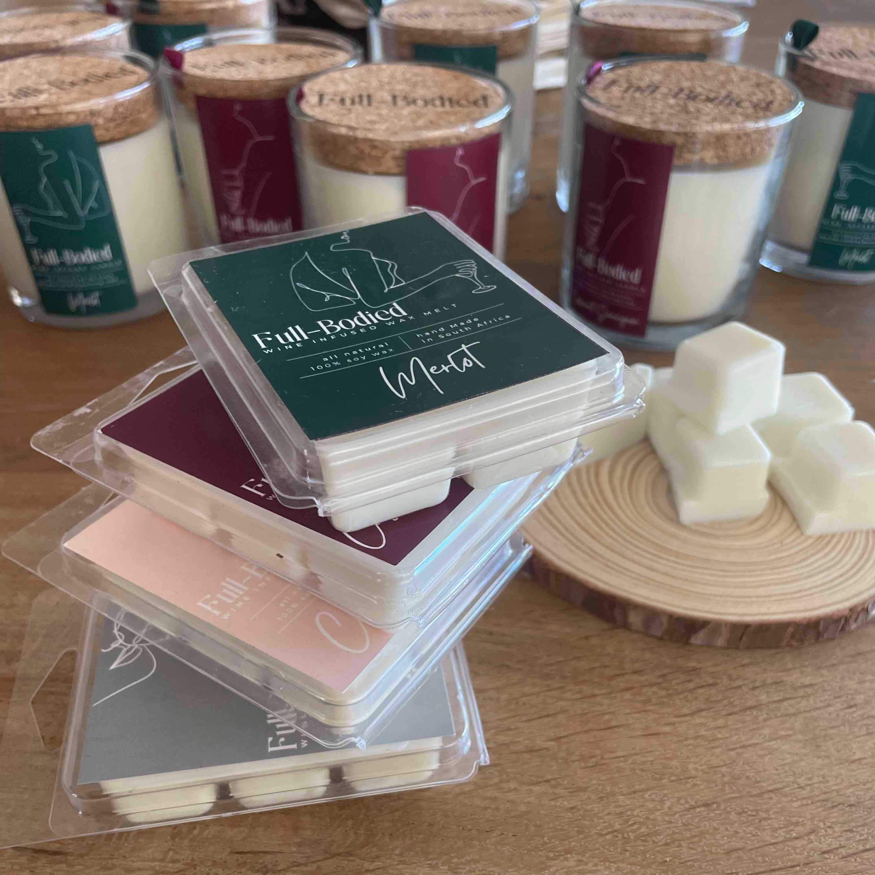 Wine-Infused Natural Soy Wax Melts (assorted)