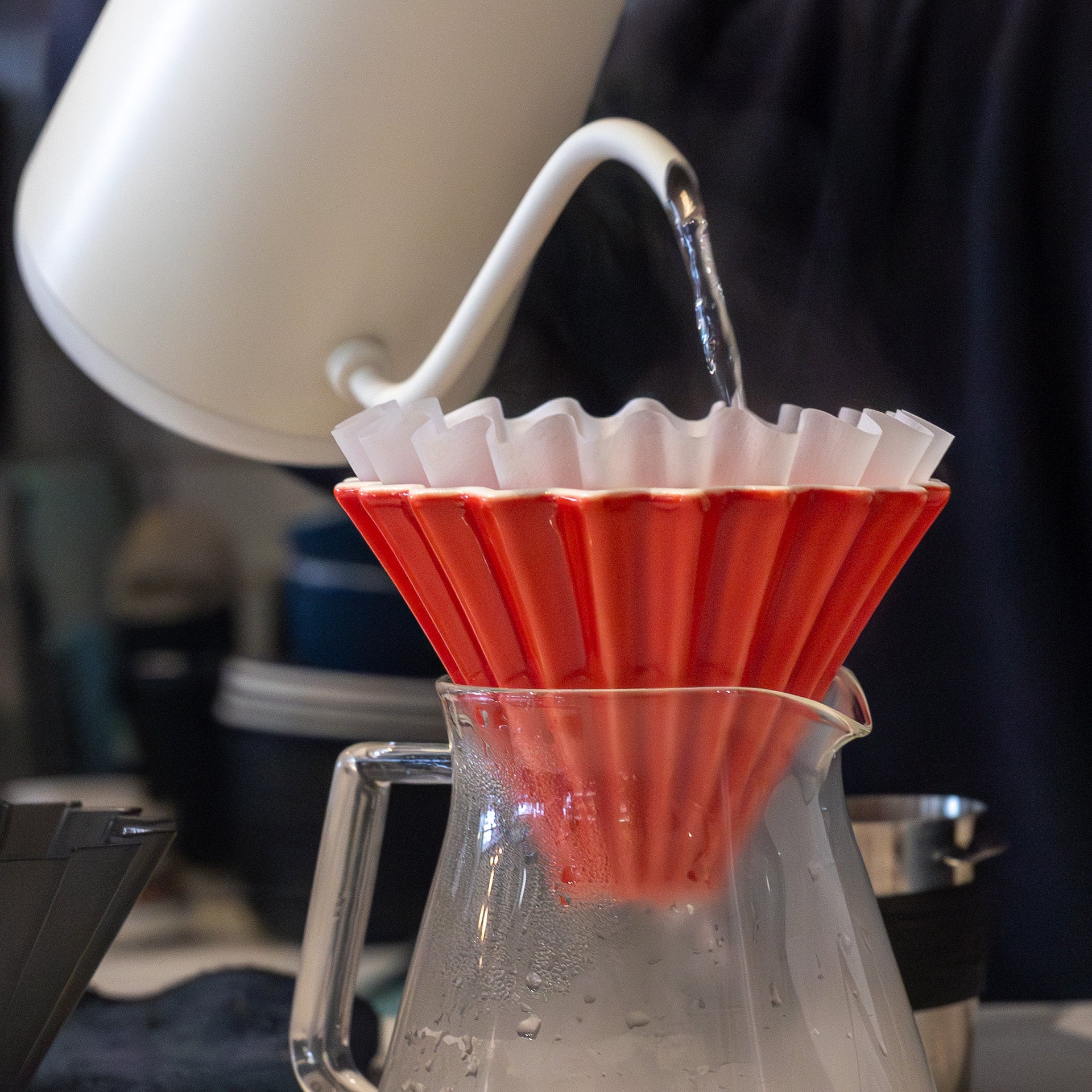 Pour-Over Ceramic Origami-Style Coffee Dripper (assorted colours)