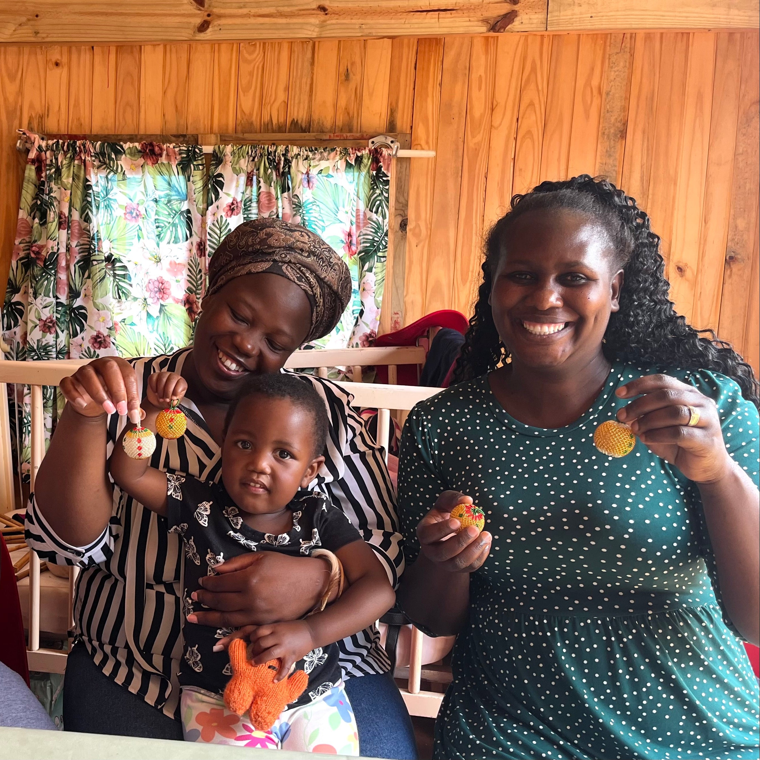 Project Hope Beaded Christmas Baubles (set of 4 – assorted colours)