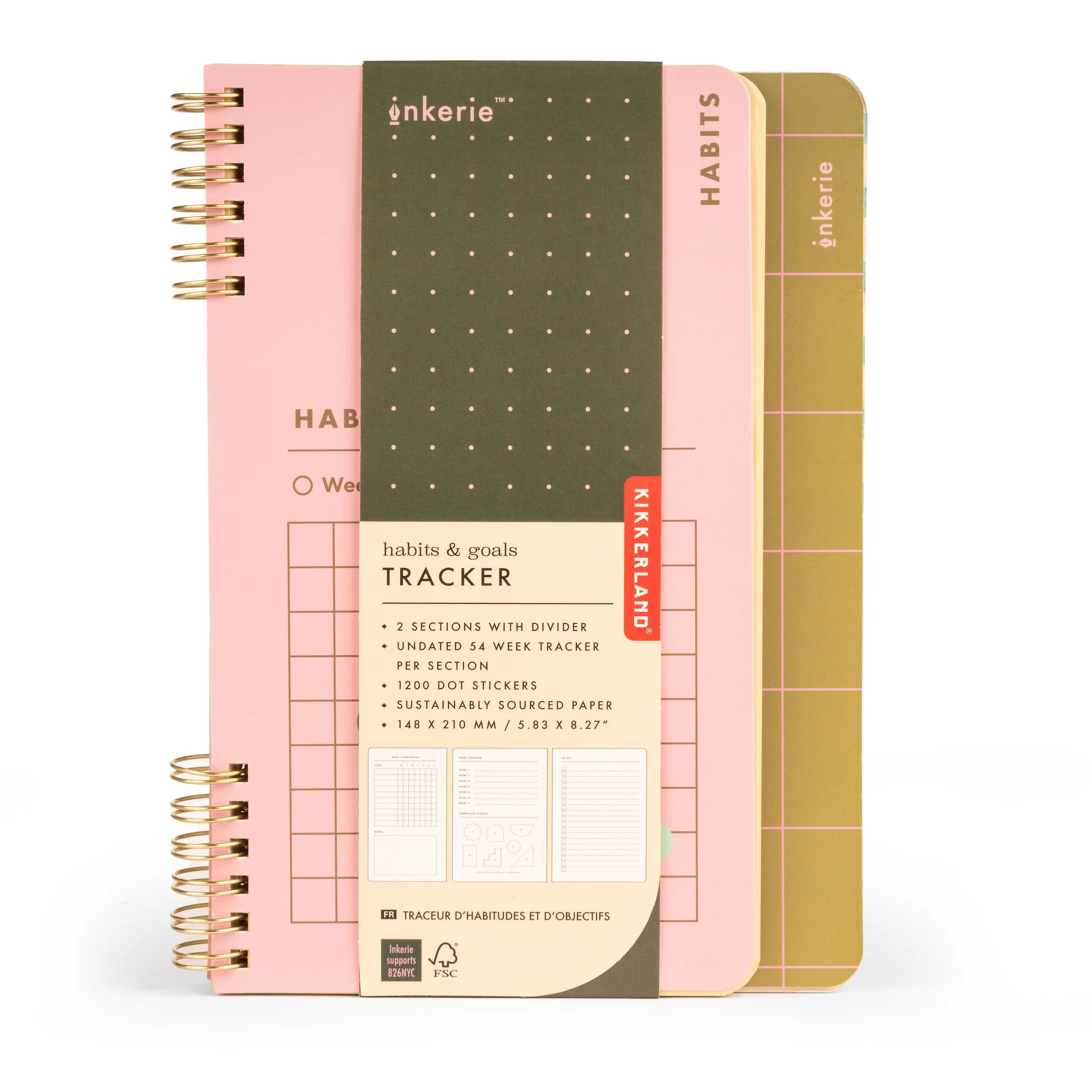 Inkerie Habit & Goals Tracker Notebook