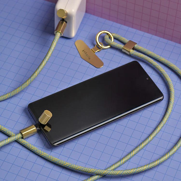 Inkerie Phone Lanyard / Charging Cable Combo (Blue or Pink)