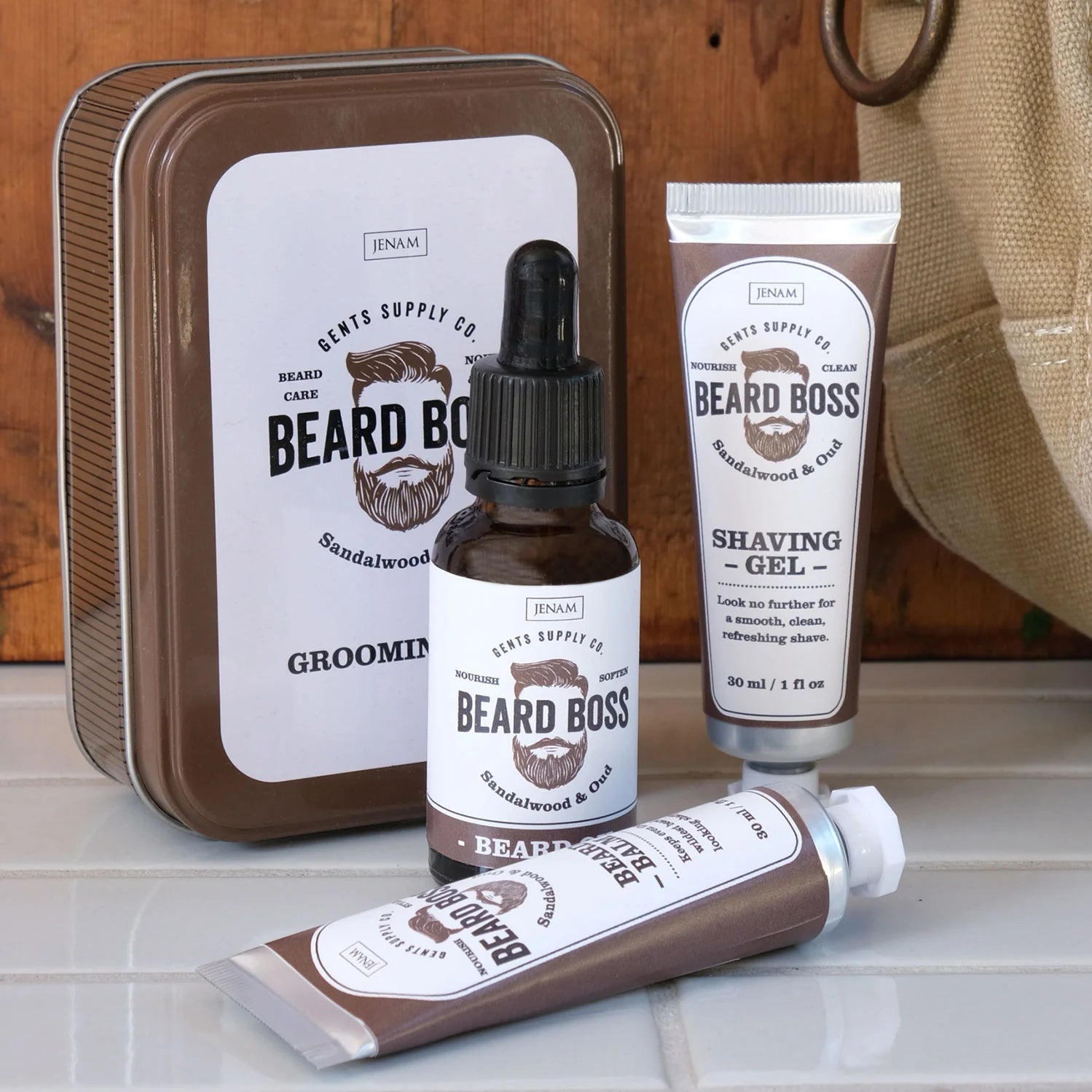 Beard Boss – Mini Grooming Kit Gift Tin