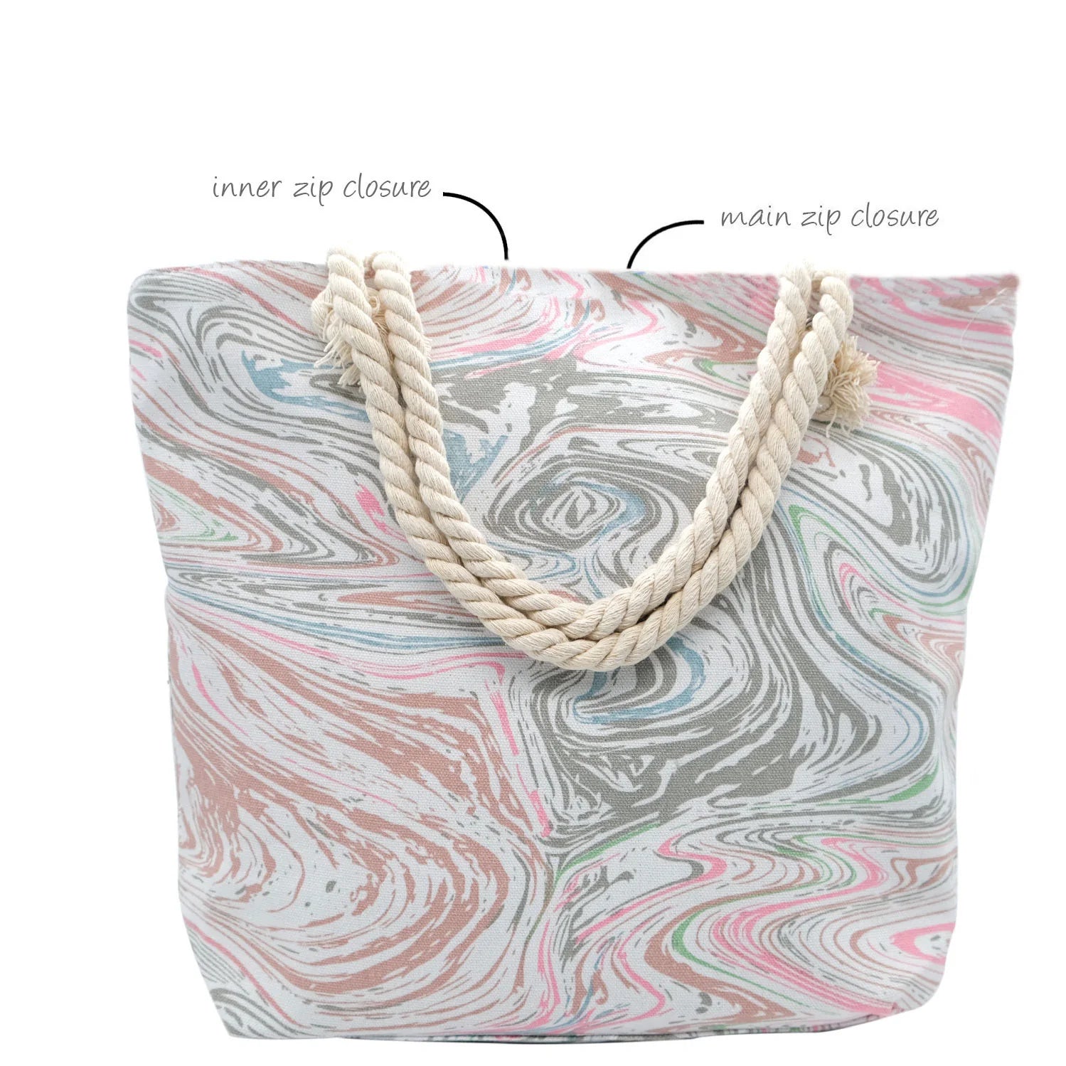 Canvas Casual Bag - Ice Cream Swirl