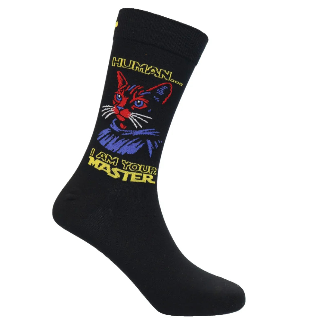 Men's "Jedi Cat" Cotton Socks