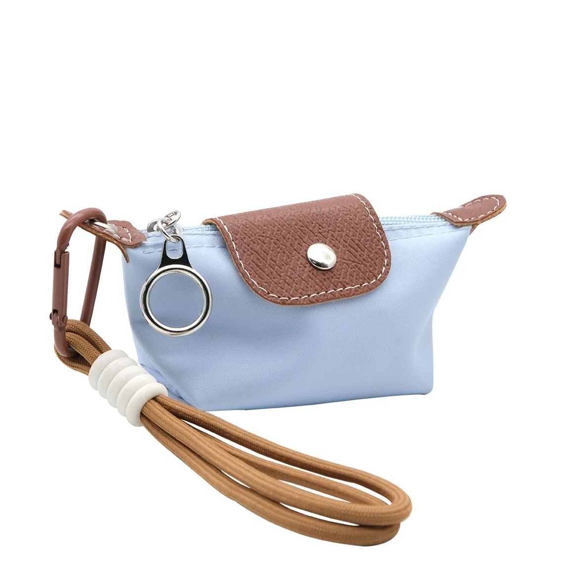 Blue Keyring Coin Purse with Wrist Strap