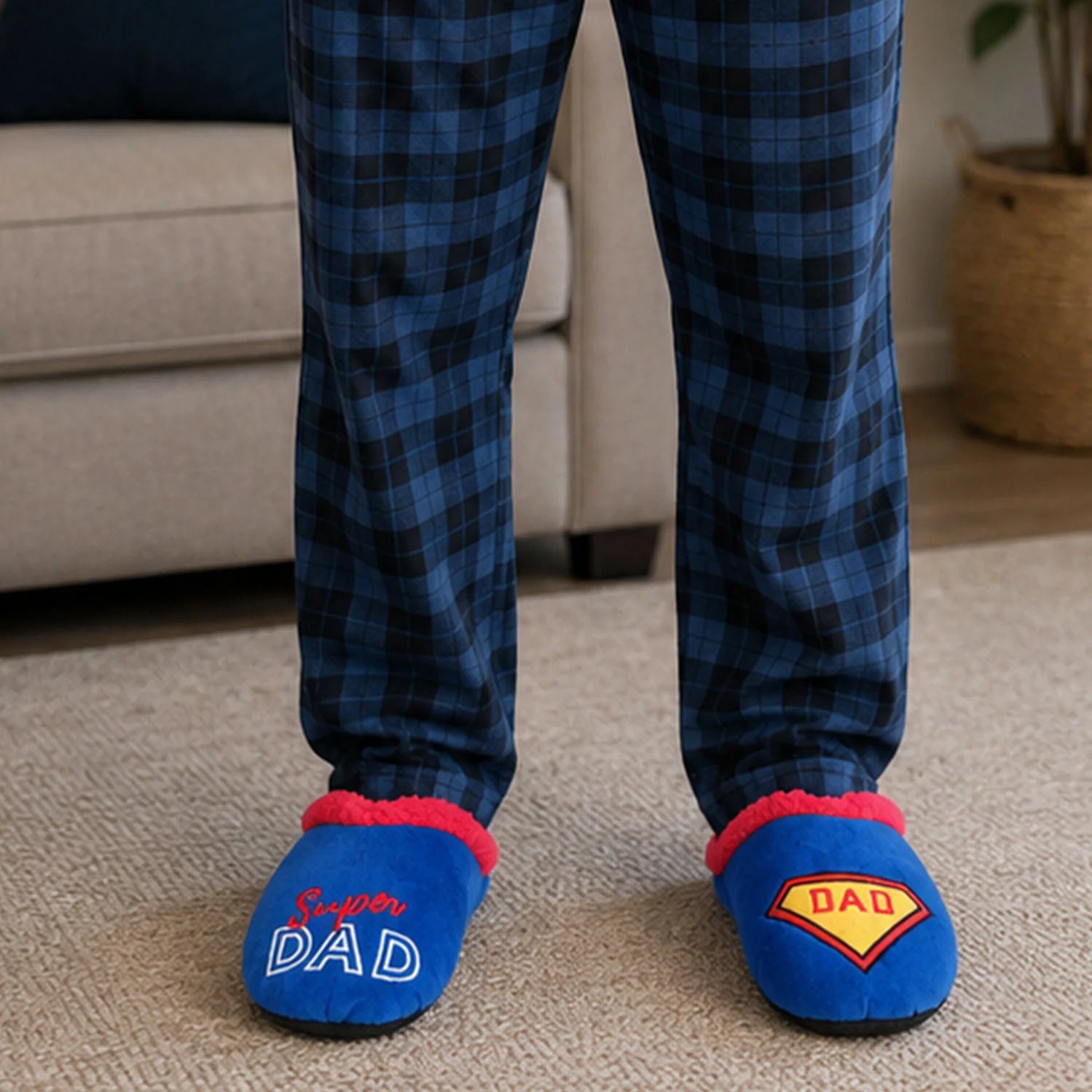 "Super Dad" Bedroom Slippers
