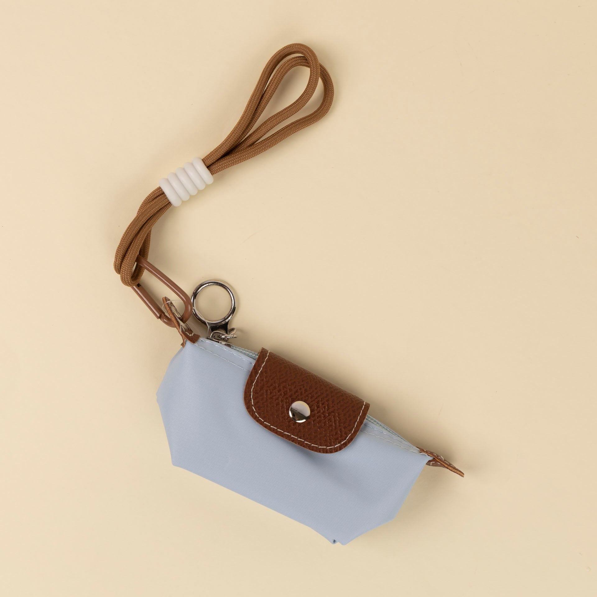Blue Keyring Coin Purse with Wrist Strap