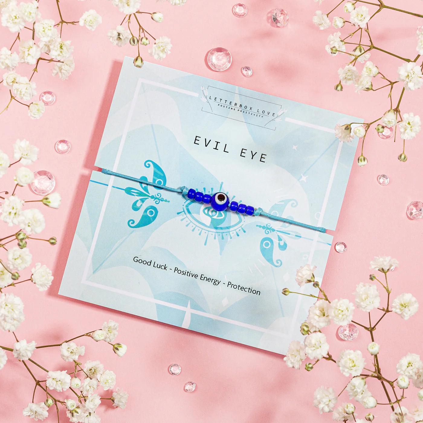 Evil Eye Beaded Keepsake Bracelet and Card Set