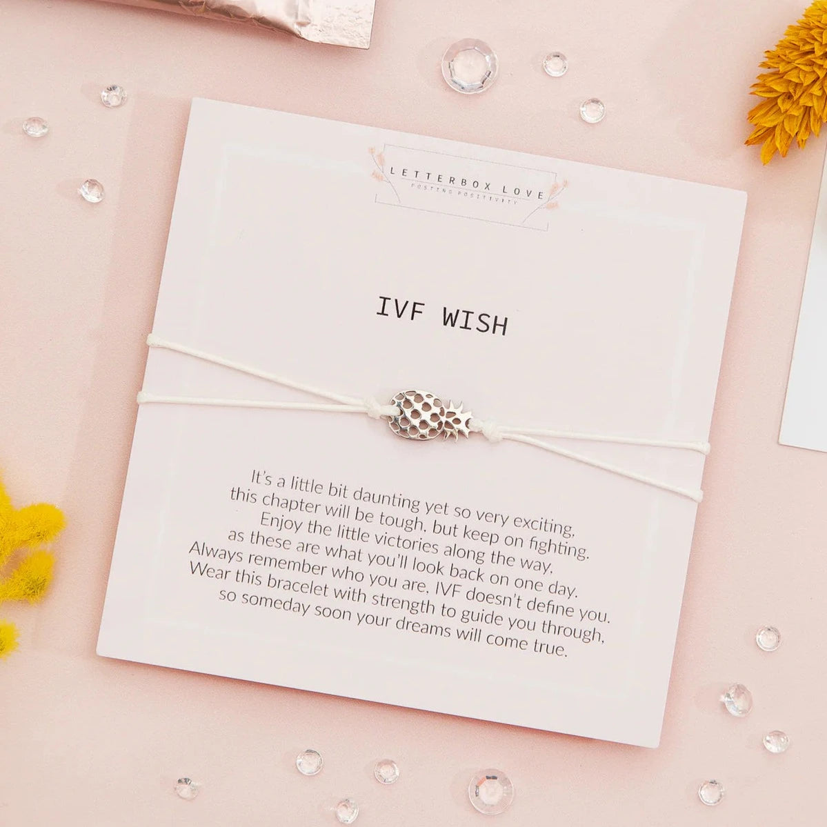 "IVF Wish" Keepsake Bracelet and Card Set