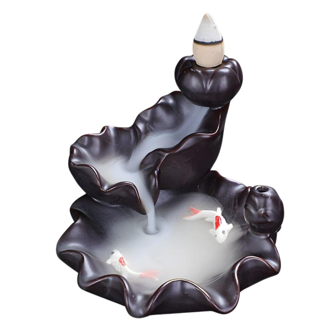 Lotus Koi Pond Backflow Incense Burner