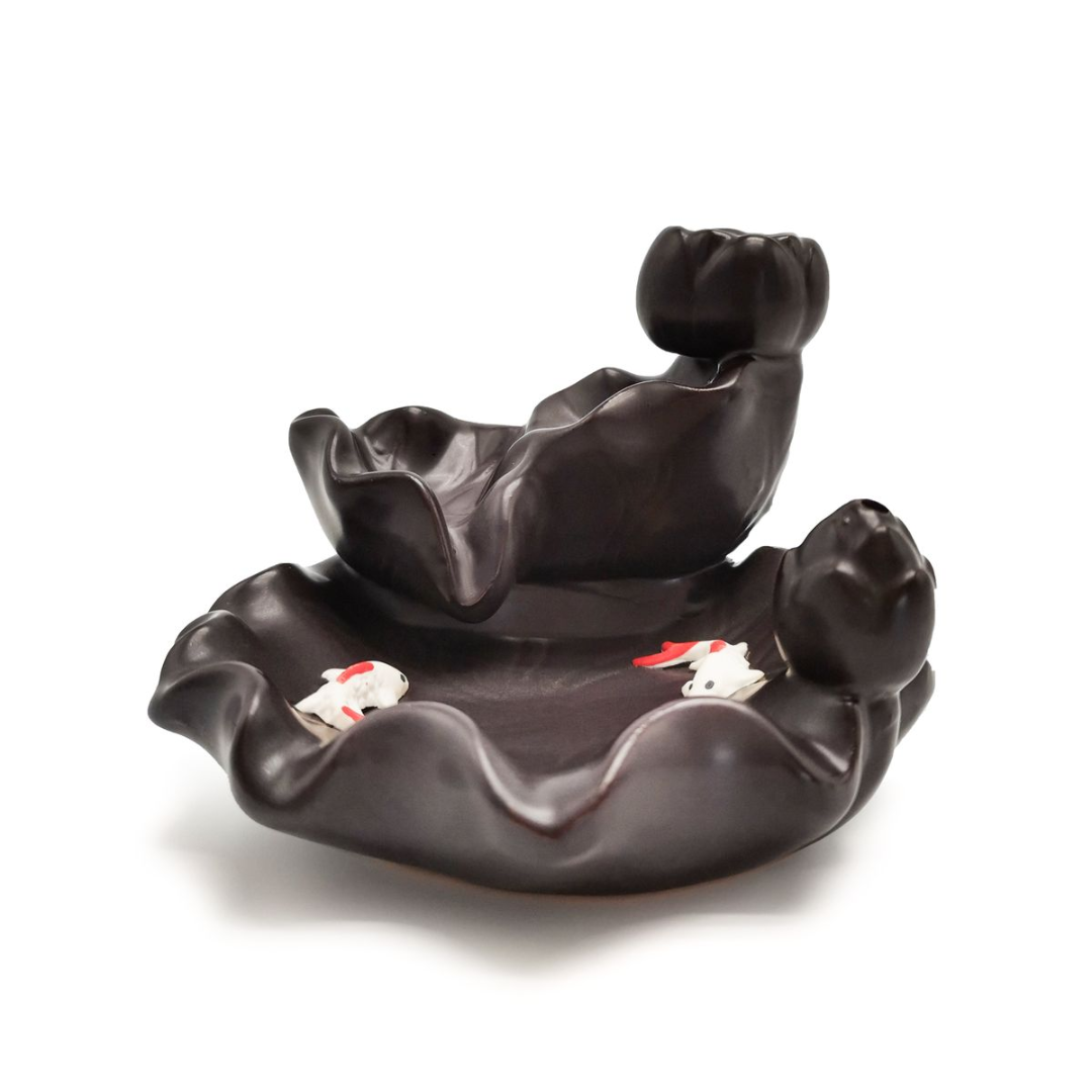 Lotus Koi Pond Backflow Incense Burner