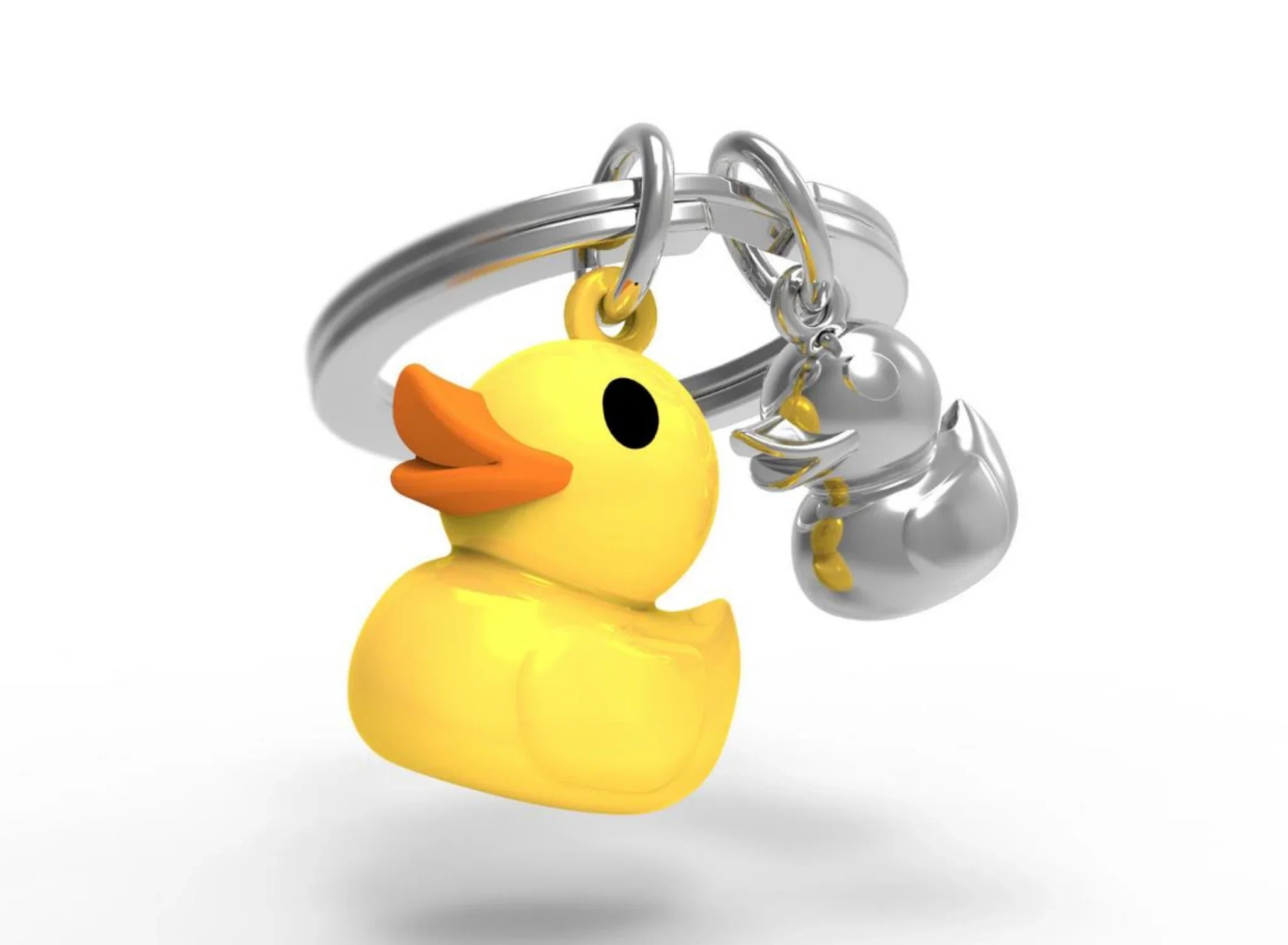 Yellow Duckie Premium Metal Keyring
