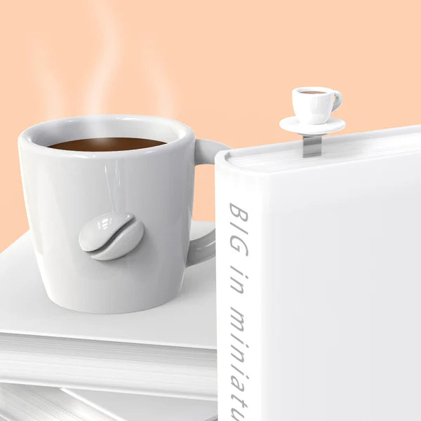 Coffee Cup Premium Metal Bookmark