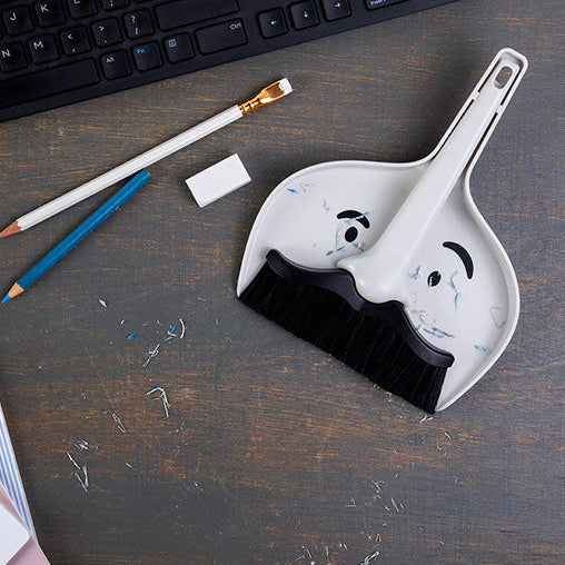 Mr Moustache Mini Dustpan and Brush Set