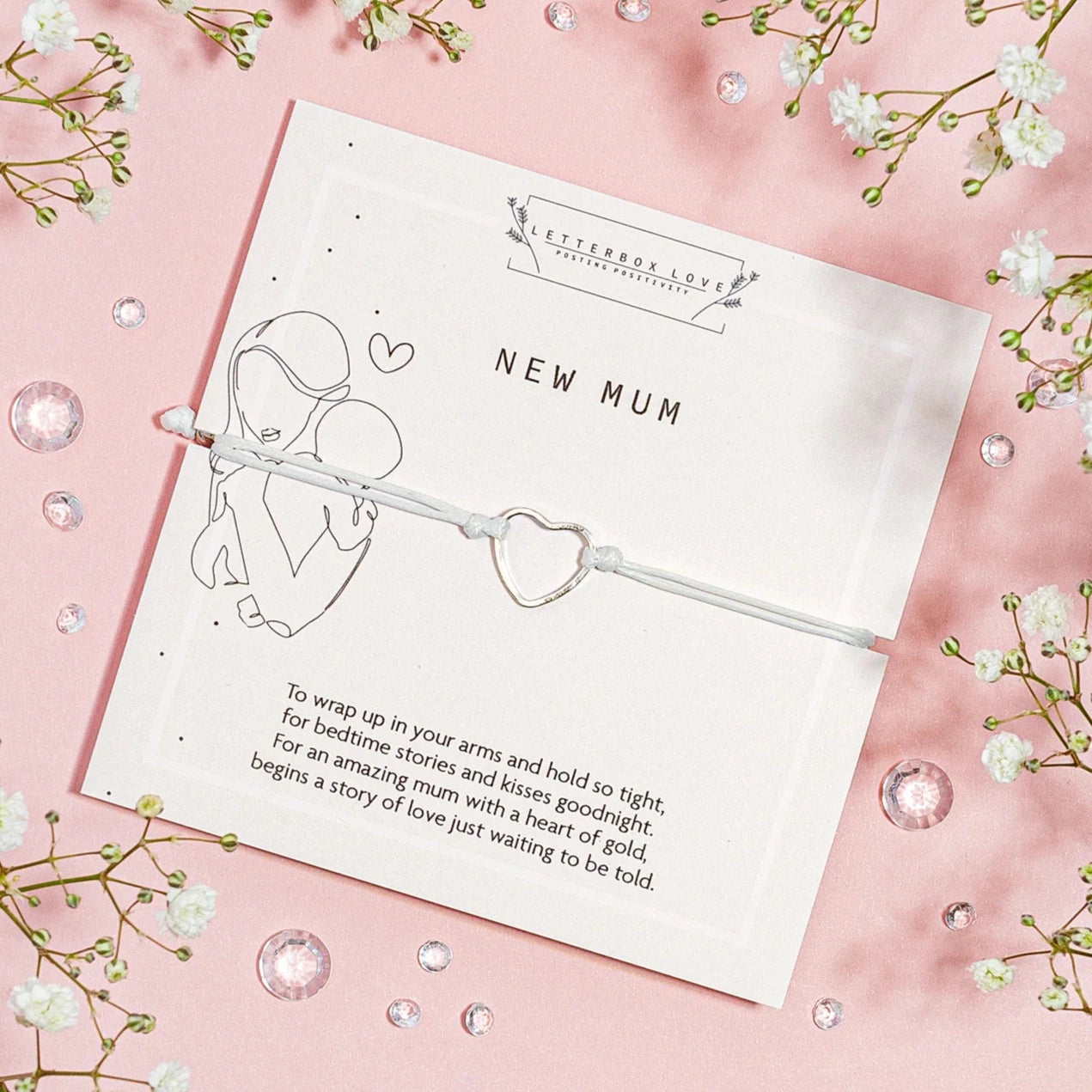 "New Mum" Keepsake Bracelet and Card Set