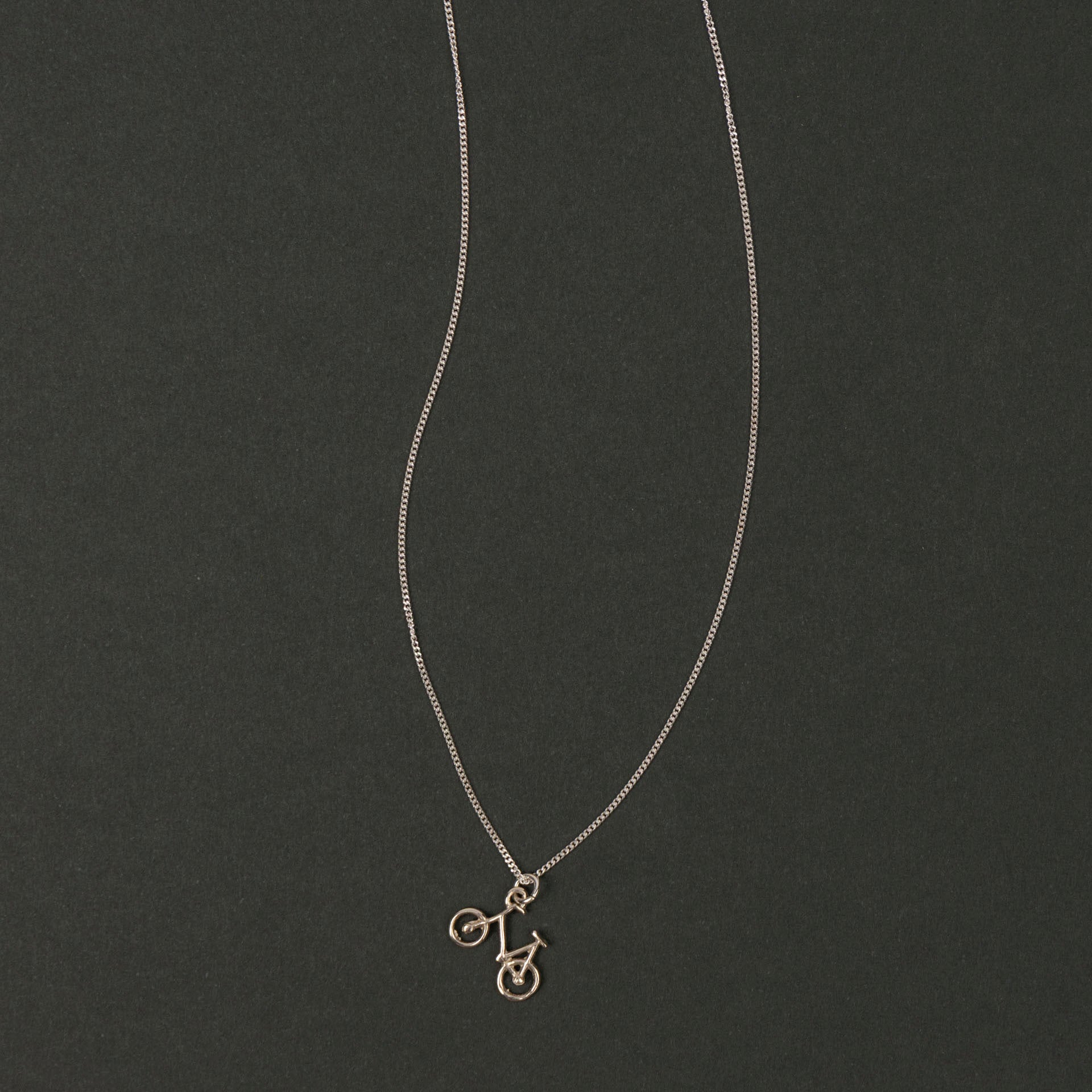 Bicycle Necklace (sterling silver or gold-dipped)
