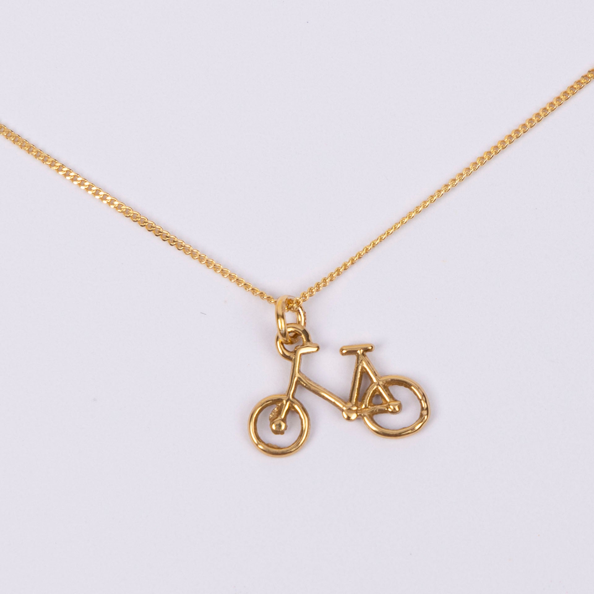 Bicycle Necklace (sterling silver or gold-dipped)