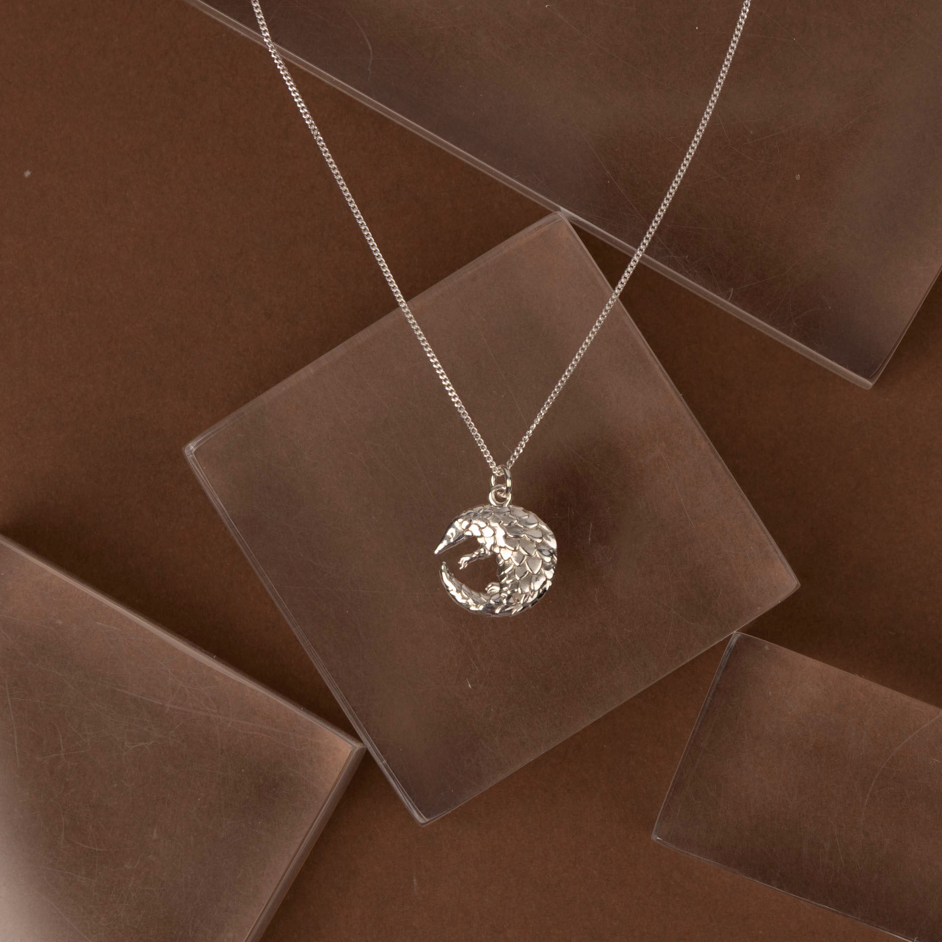 Pangolin Necklace (sterling silver or gold-dipped)