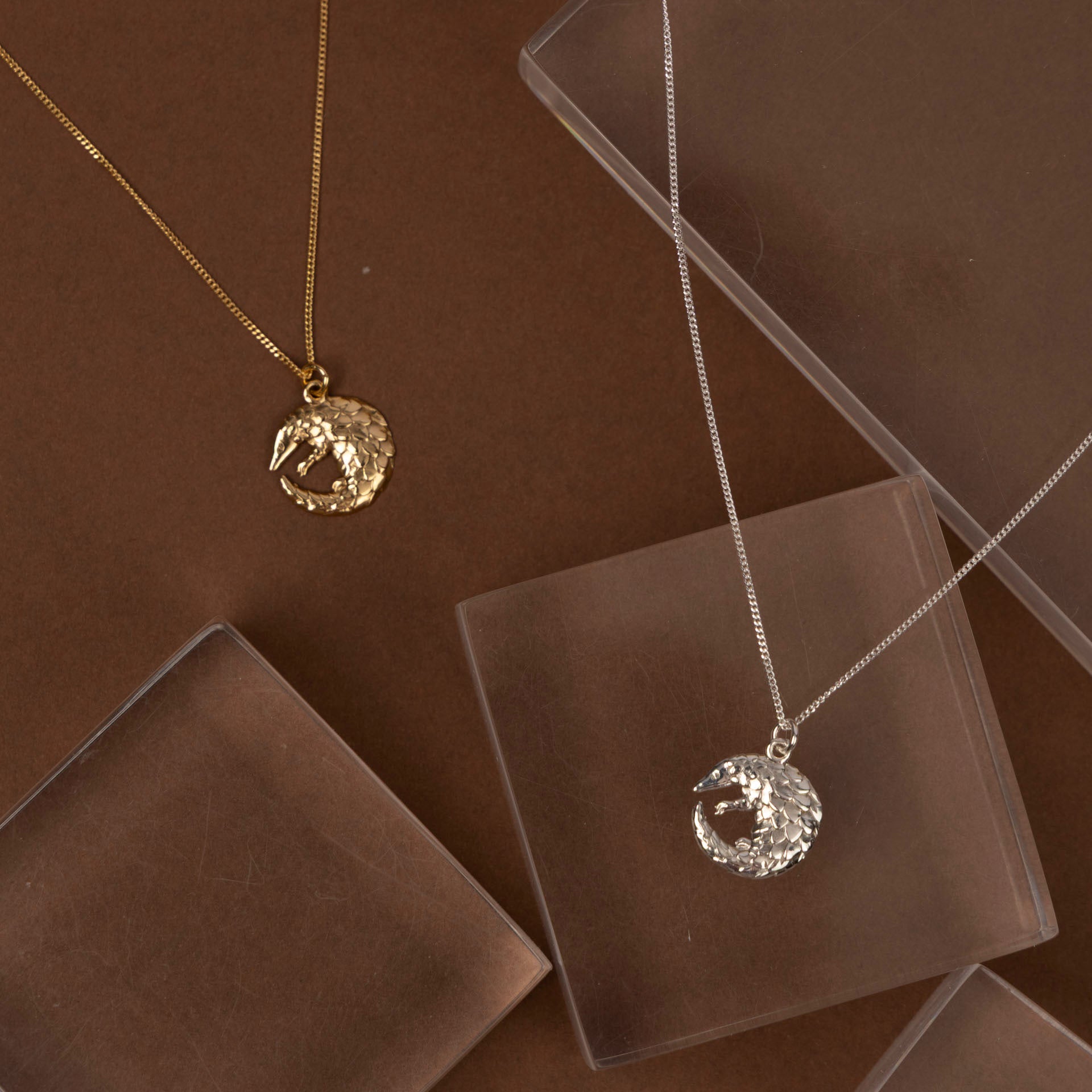 Pangolin Necklace (sterling silver or gold-dipped)