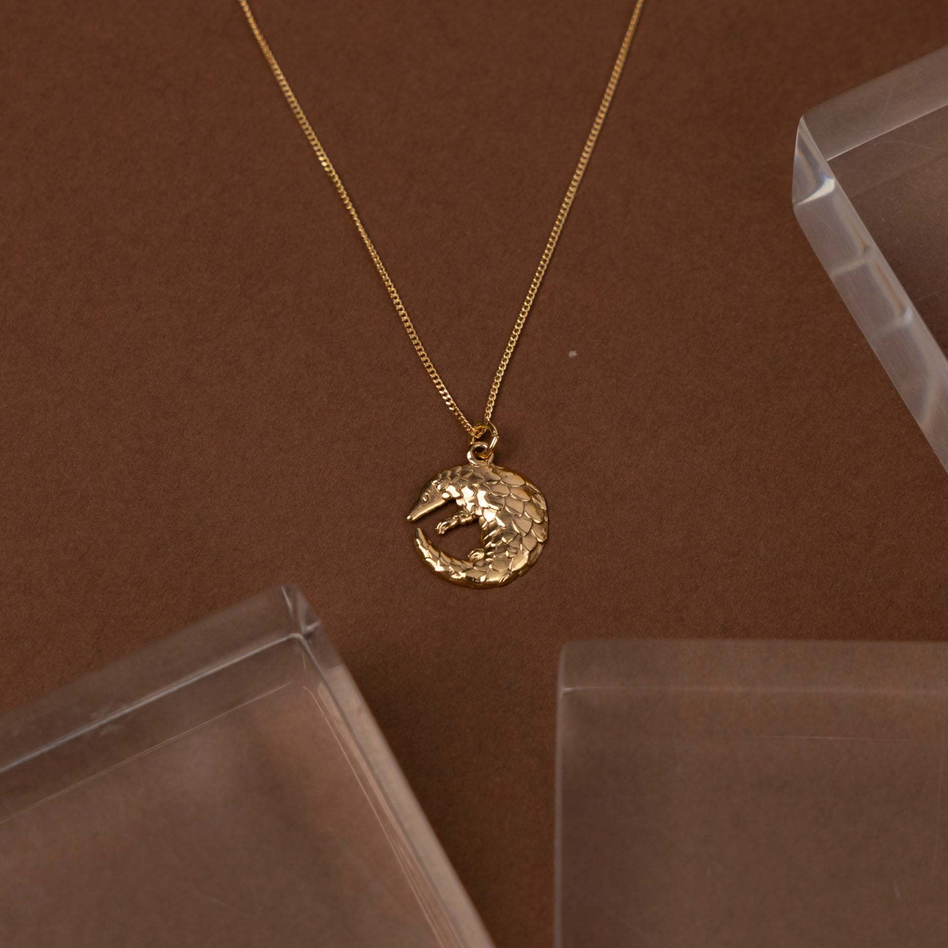 Pangolin Necklace (sterling silver or gold-dipped)