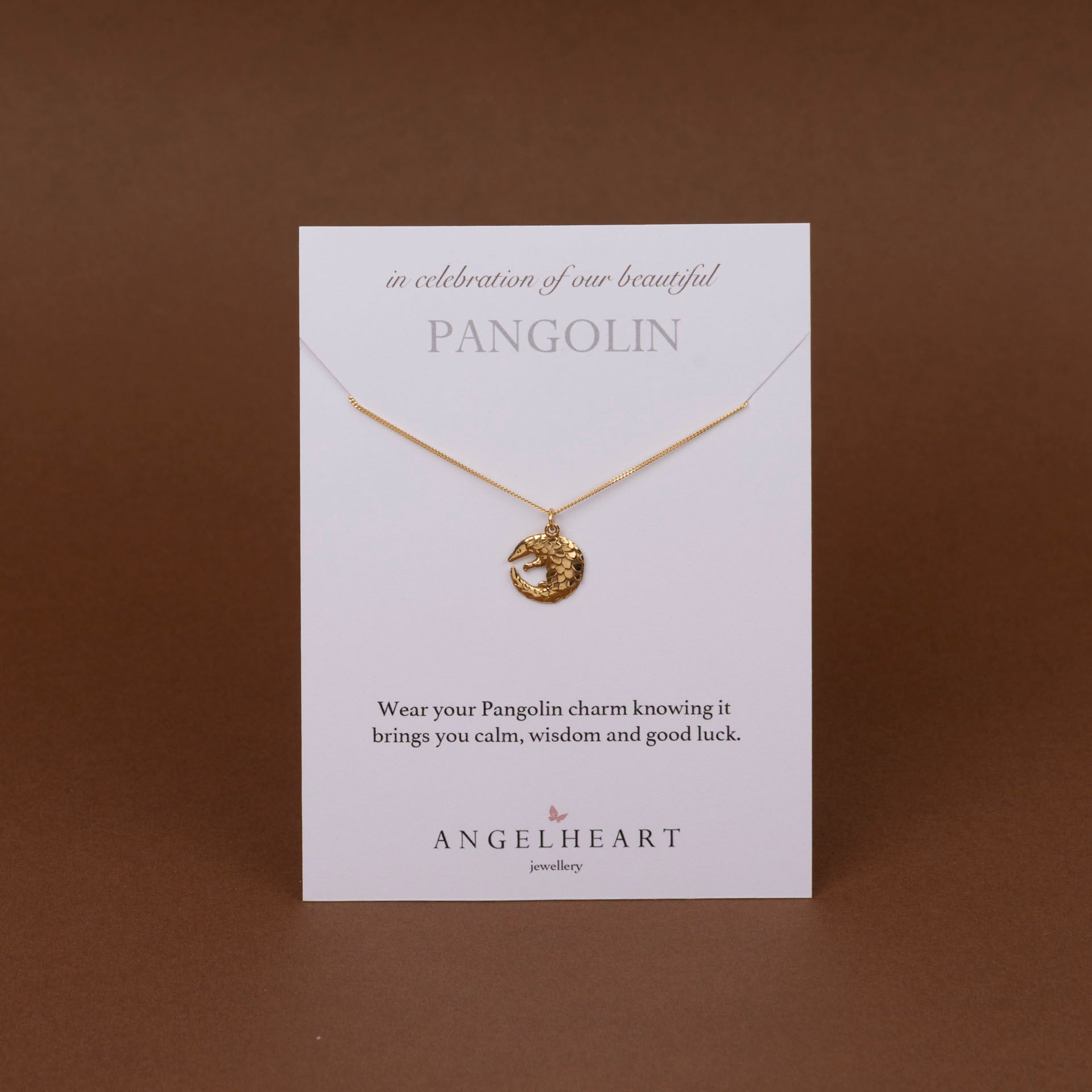 Pangolin Necklace (sterling silver or gold-dipped)