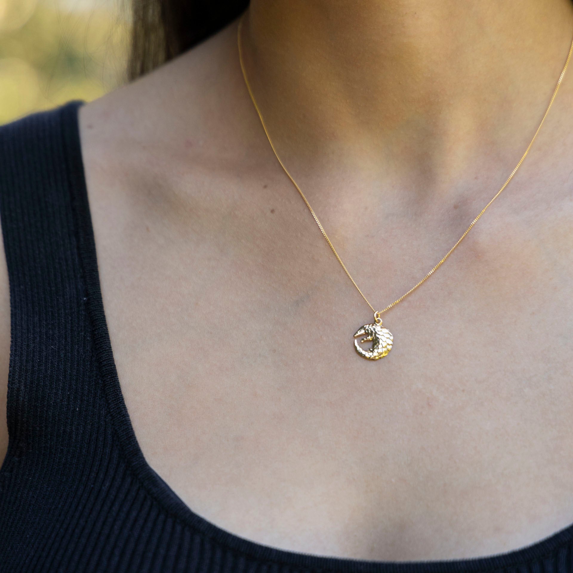 Pangolin Necklace (sterling silver or gold-dipped)