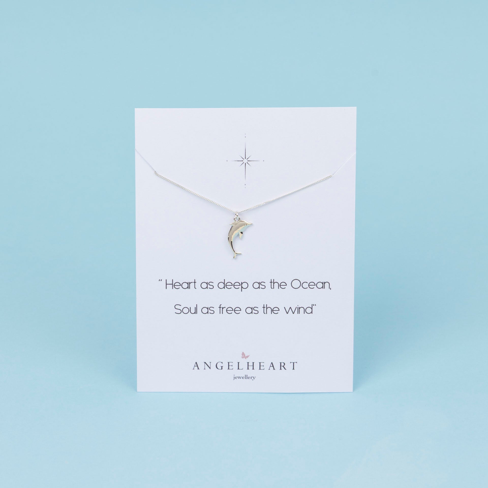 Dolphin Necklace (sterling silver or gold-dipped)