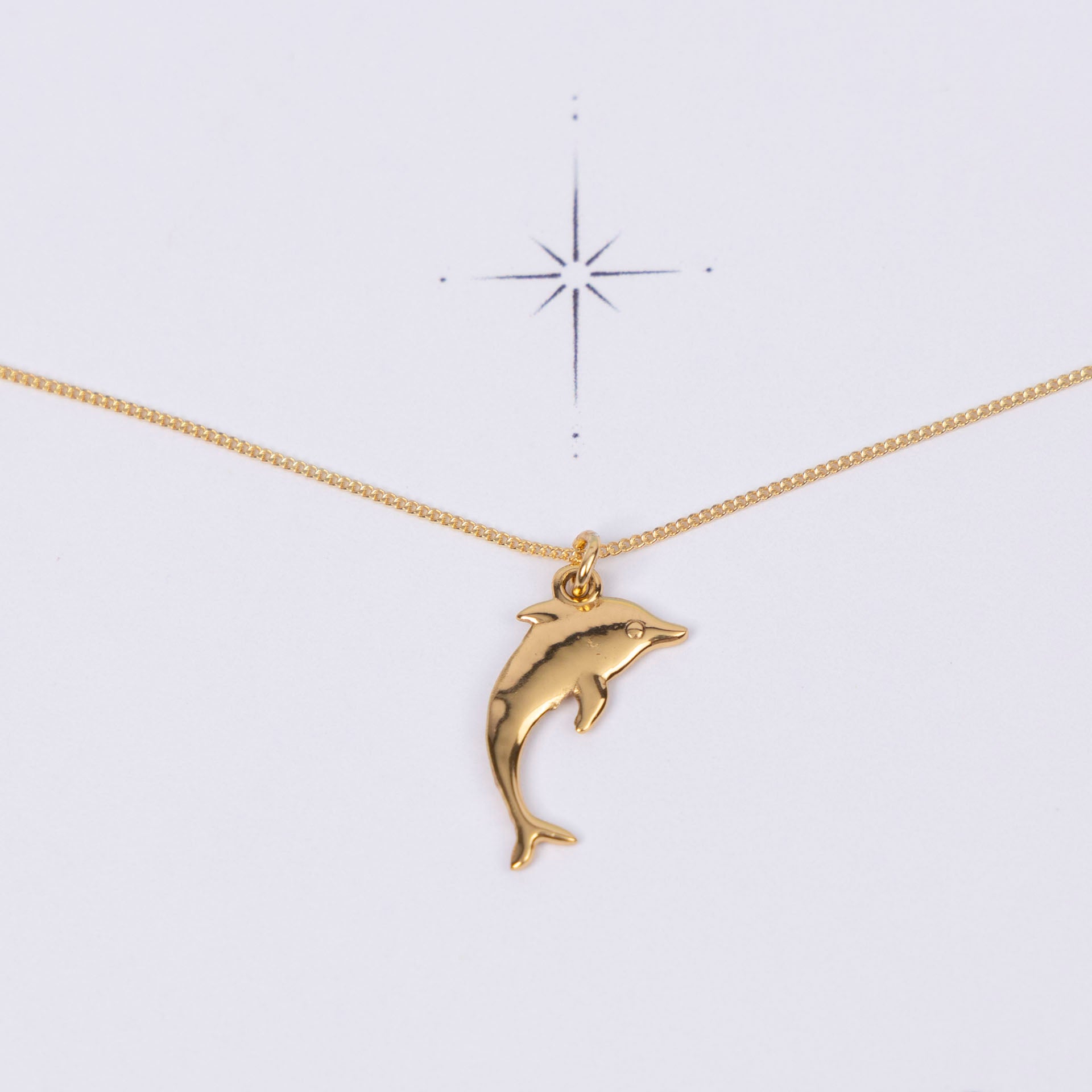 Dolphin Necklace (sterling silver or gold-dipped)
