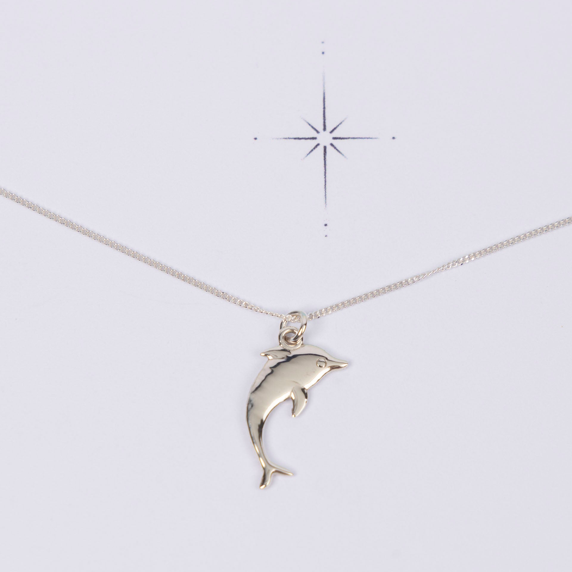 Dolphin Necklace (sterling silver or gold-dipped)