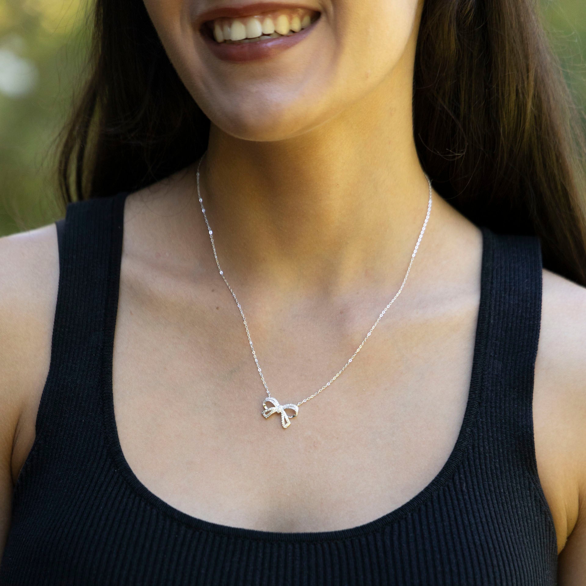Eternal Bow Sparkle Necklace