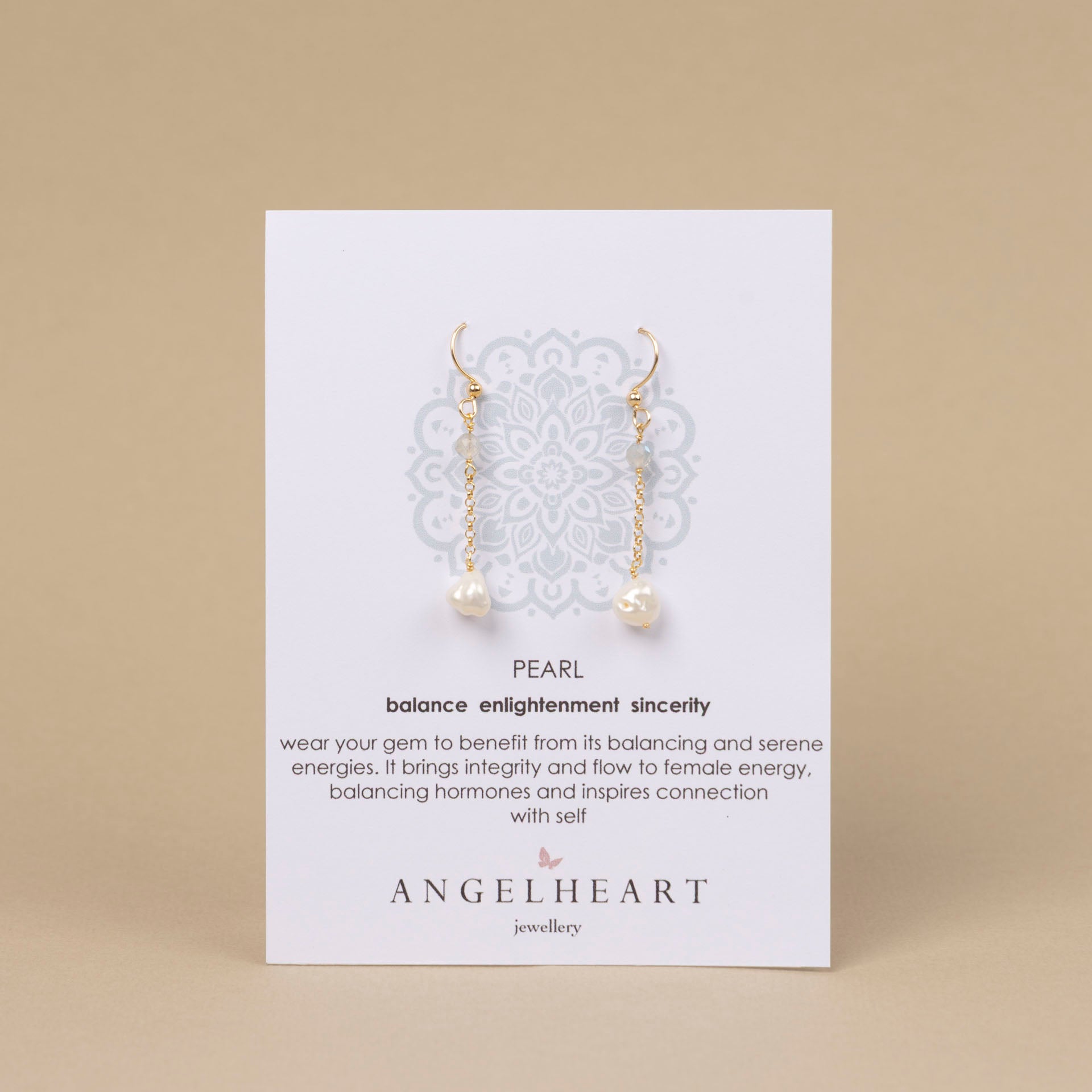 Keshi Pearl and Labradorite Dangle Earrings (sterling silver or gold-dipped)
