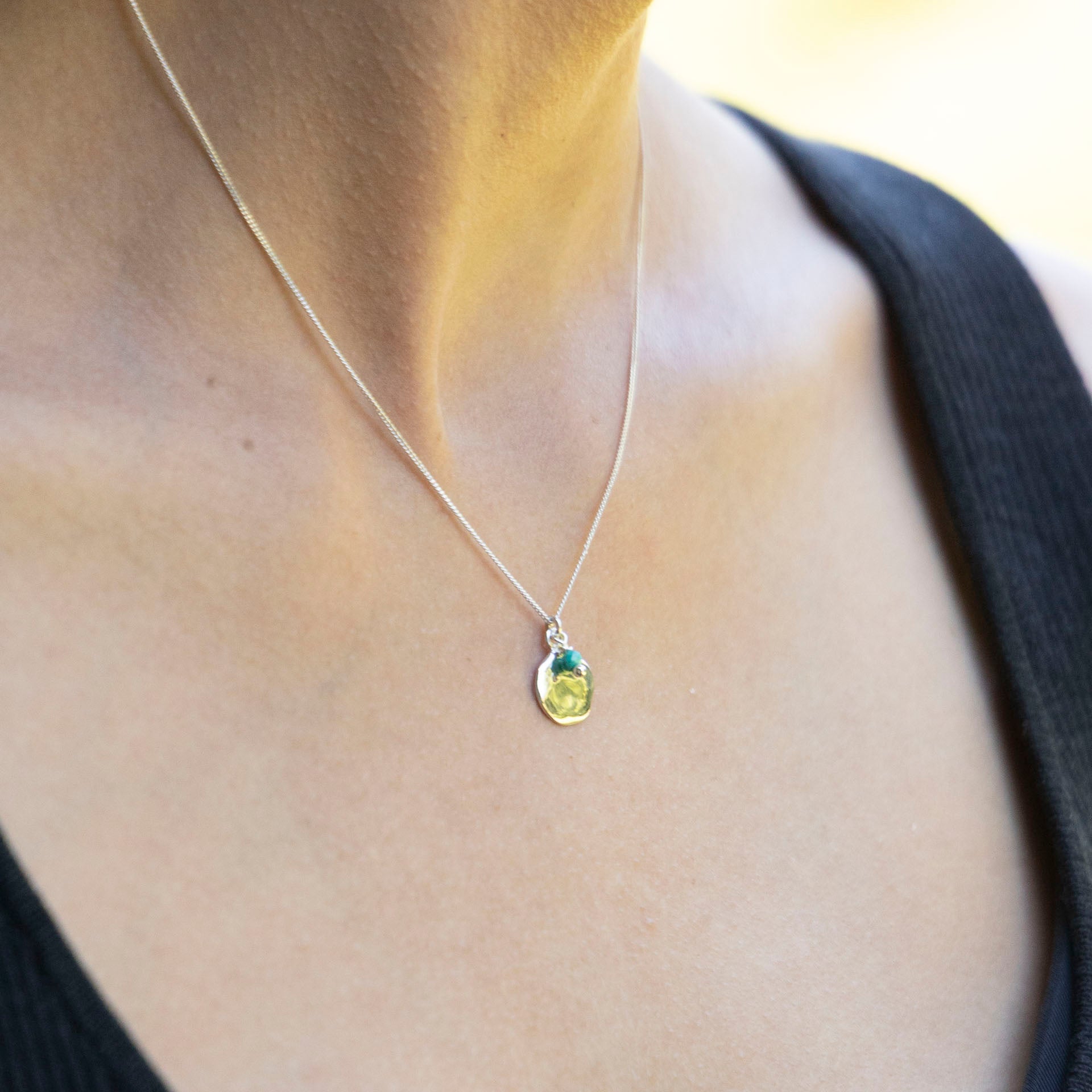 "Perfectly Imperfect" Sterling Silver Disc Necklace