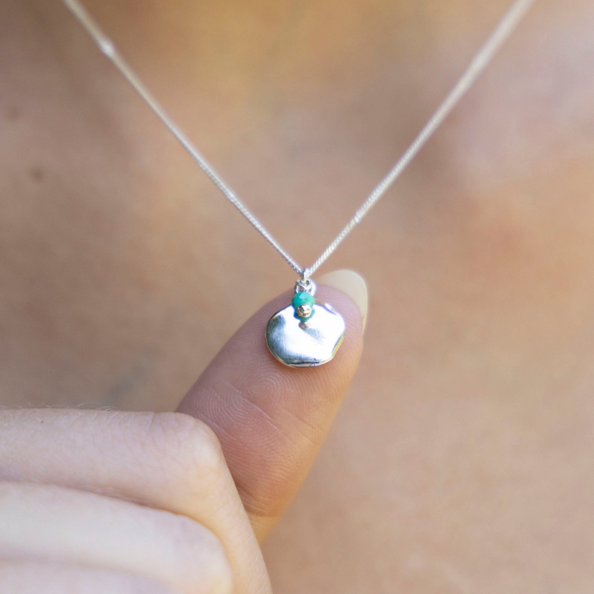"Perfectly Imperfect" Sterling Silver Disc Necklace