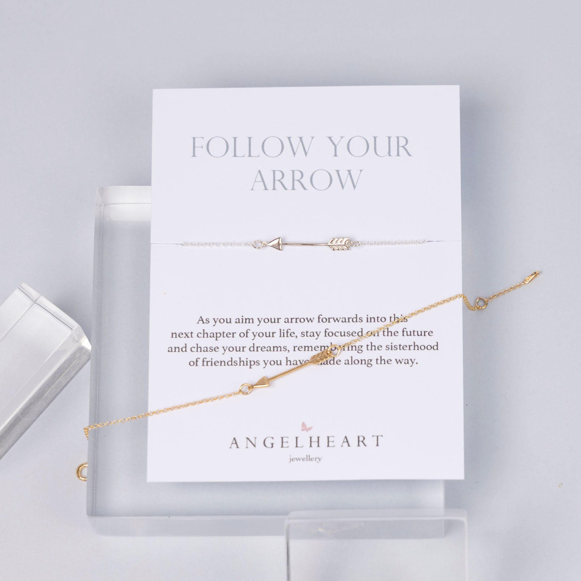 "Follow Your Arrow" Bracelet (sterling silver or gold-plated)