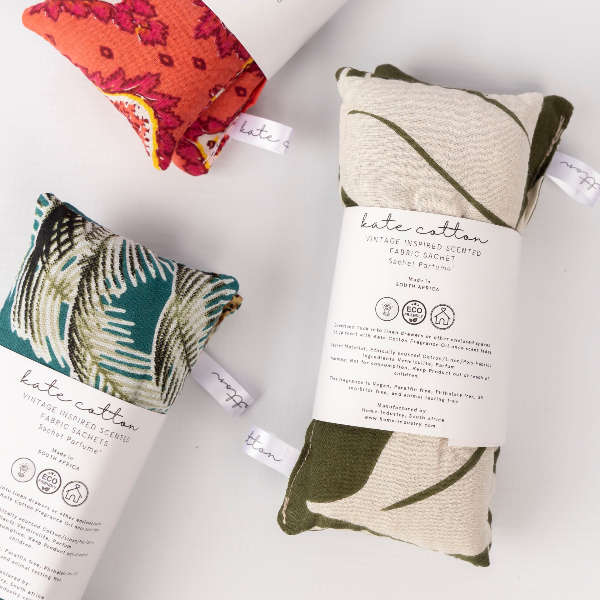 Vintage Inspired Scented Fabric Sachets (2 pack – assorted fragrances)