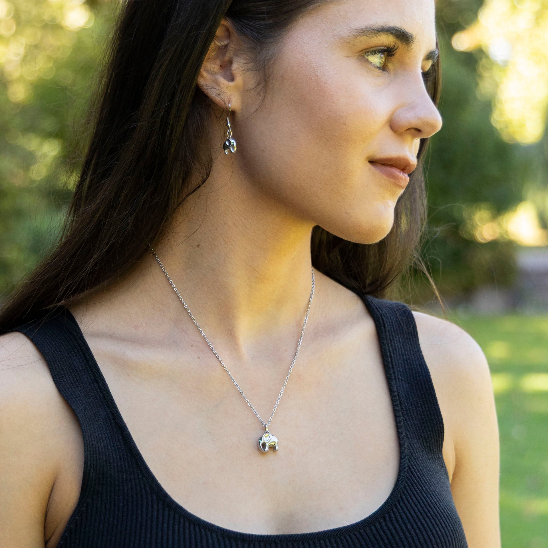 The Ele Africa Collection: Elephant Drop Earrings (stainless steel)