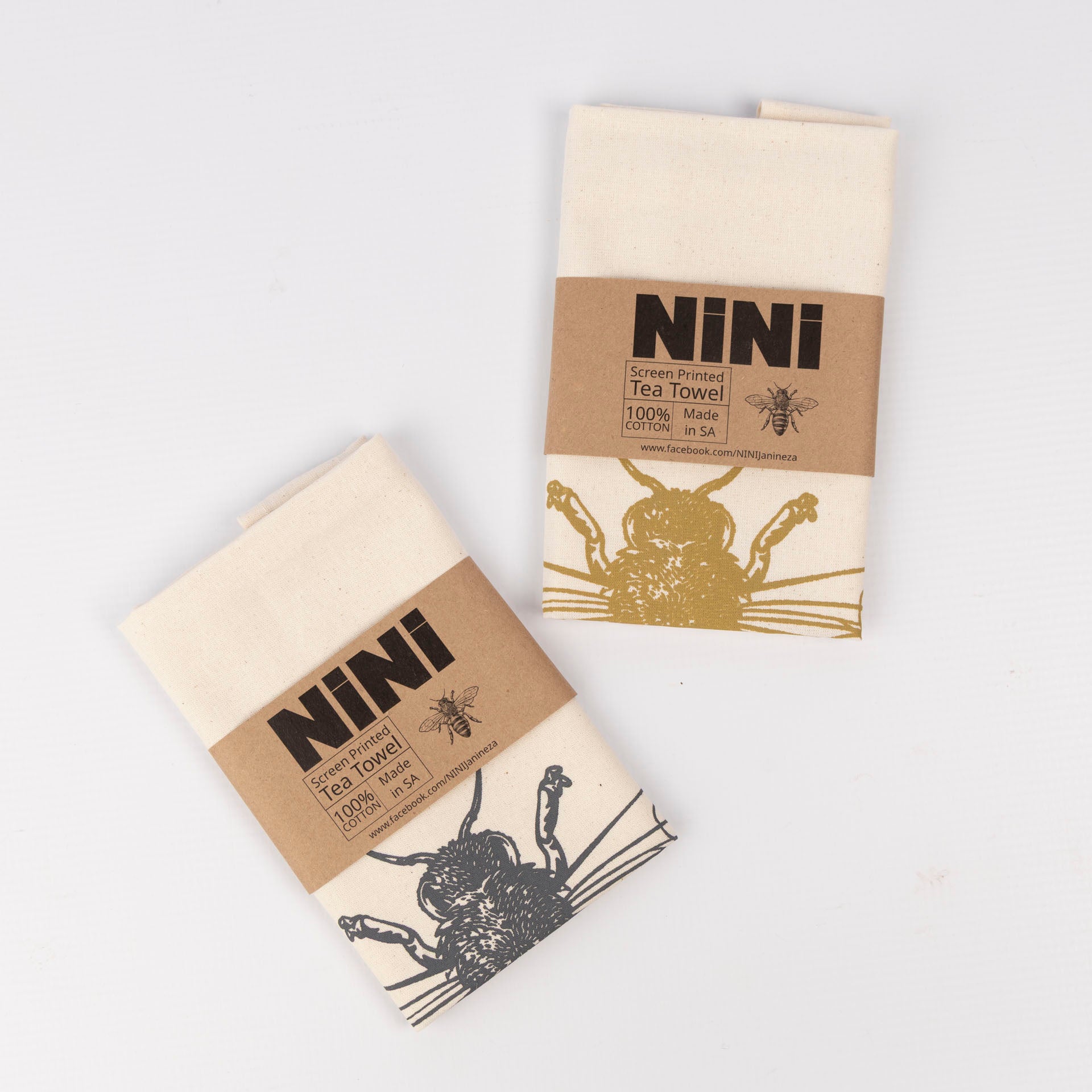 Bee Printed Cotton Tea Towel (assorted)