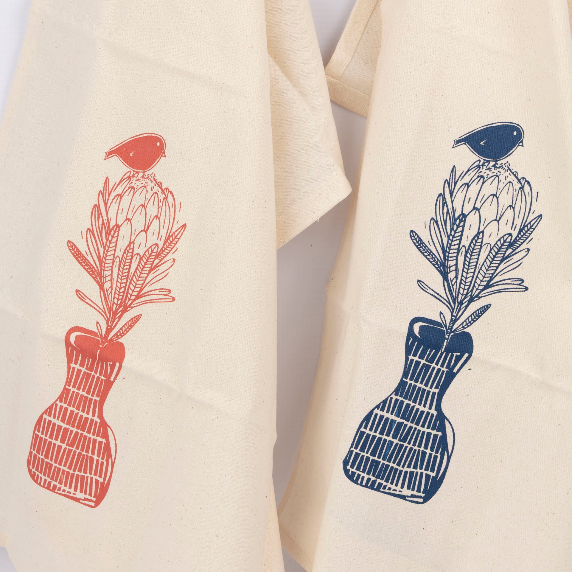 Protea Vase Printed Cotton Tea Towel (assorted)