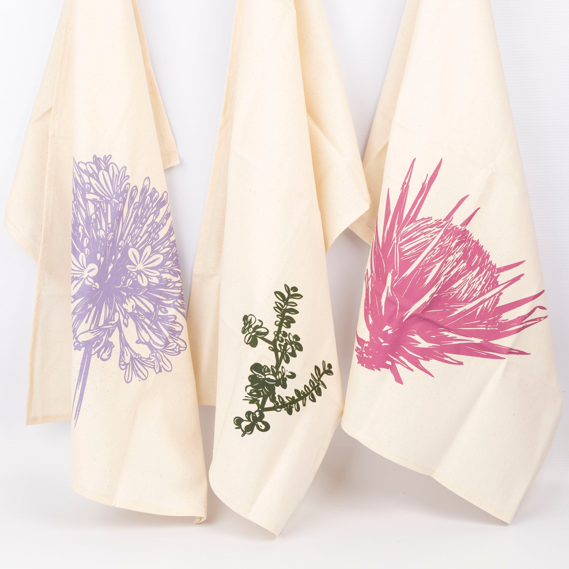 South African Flora Printed Cotton Tea Towel (assorted)