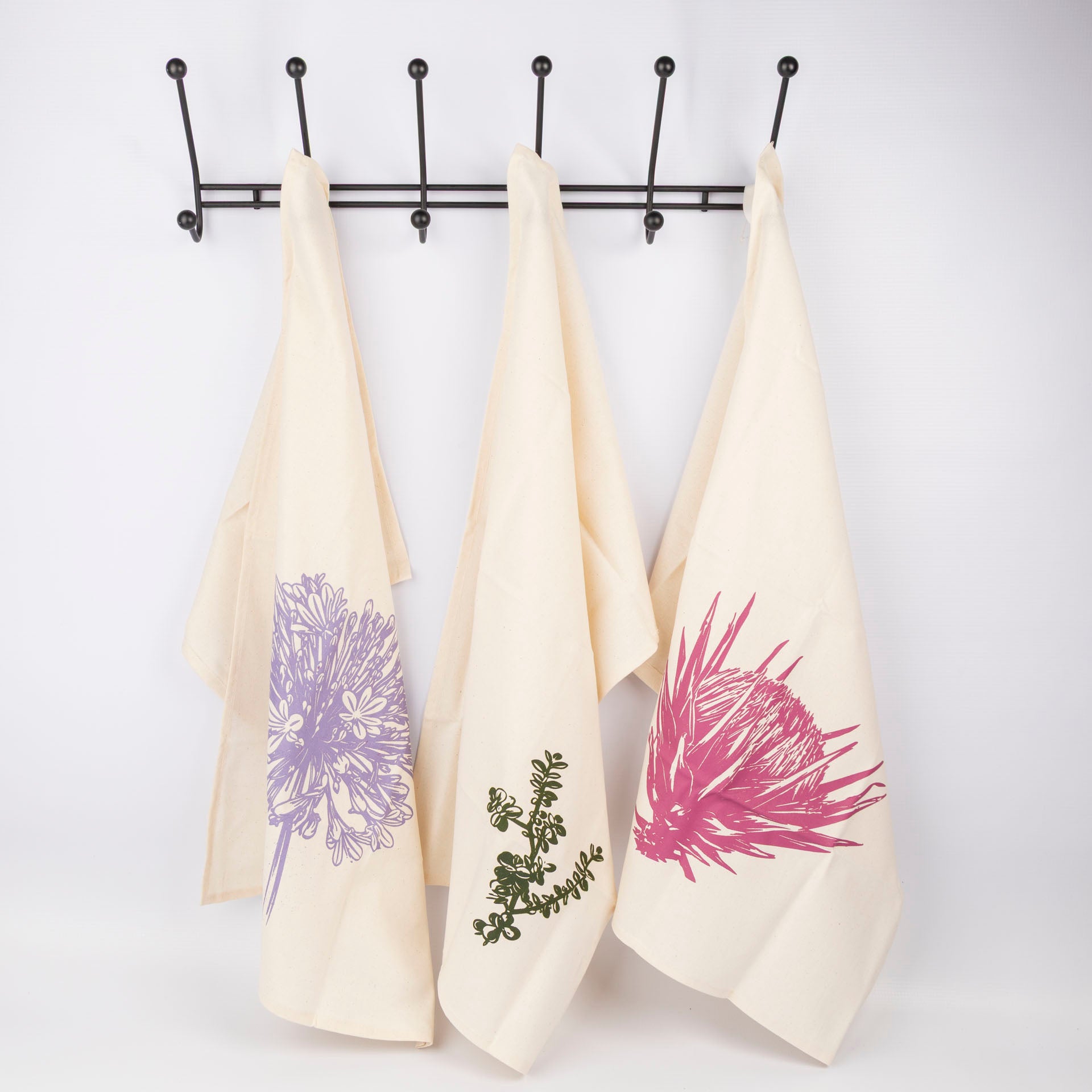 South African Flora Printed Cotton Tea Towel (assorted)