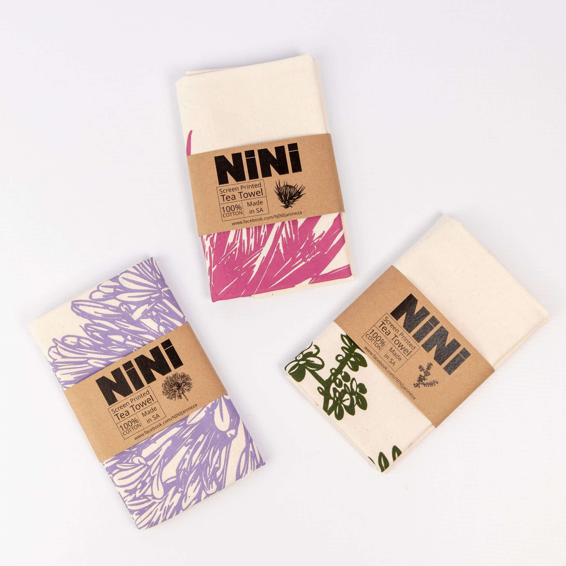 South African Flora Printed Cotton Tea Towel (assorted)