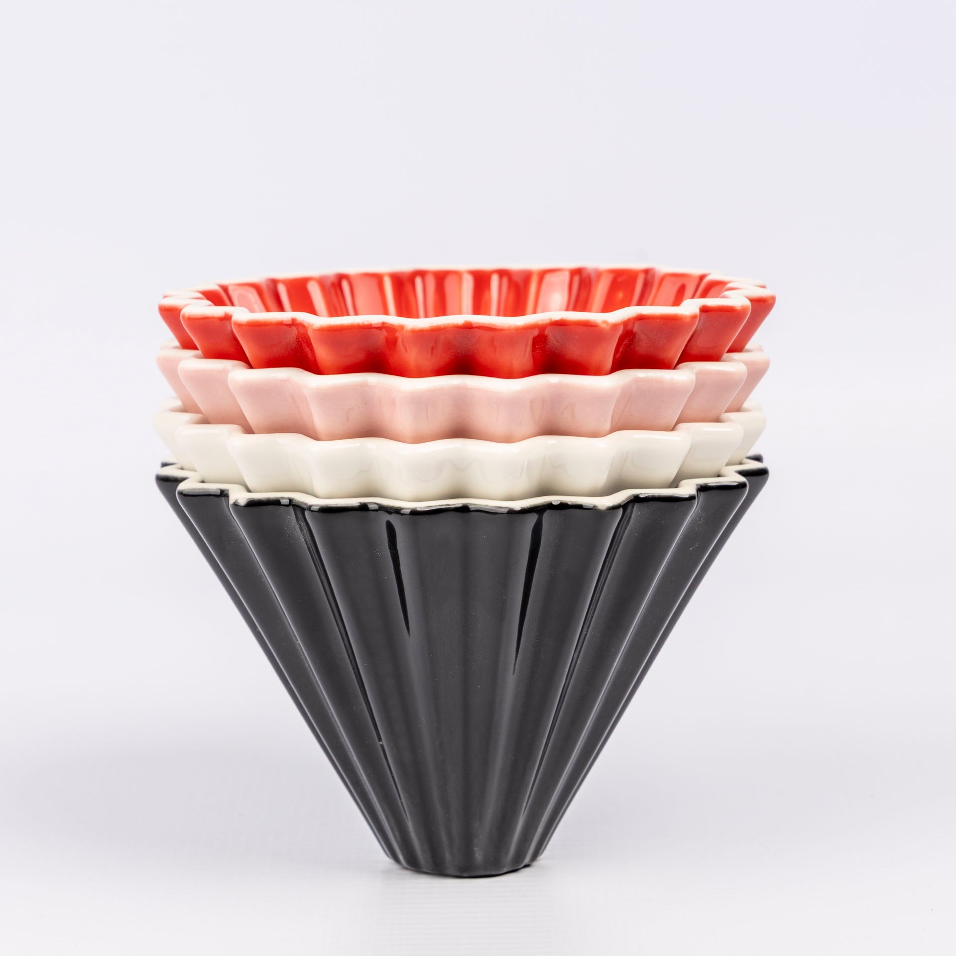 Pour-Over Ceramic Origami-Style Coffee Dripper (assorted colours)