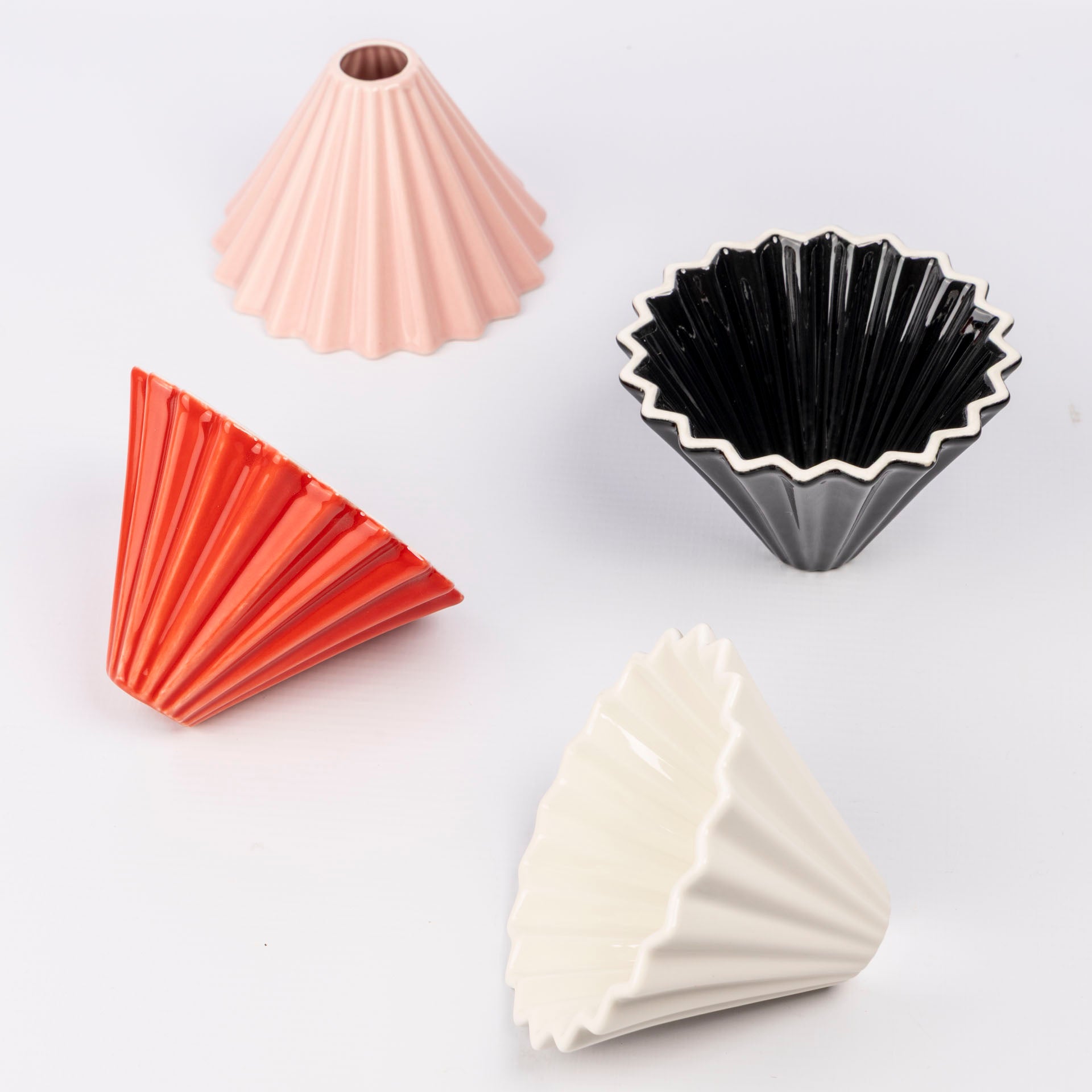Pour-Over Ceramic Origami-Style Coffee Dripper (assorted colours)