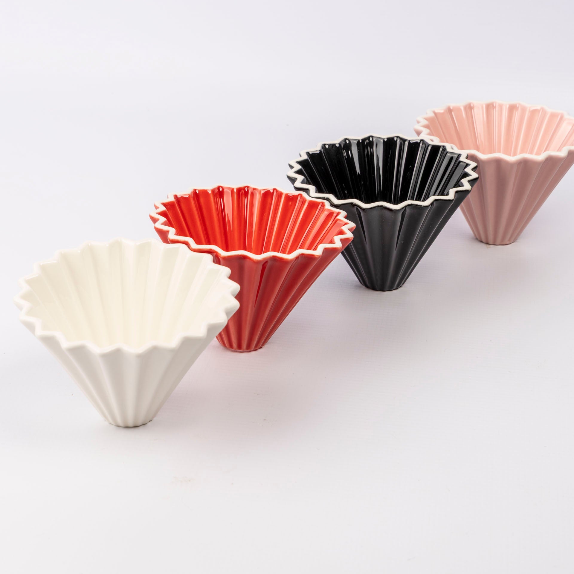 Pour-Over Ceramic Origami-Style Coffee Dripper (assorted colours)