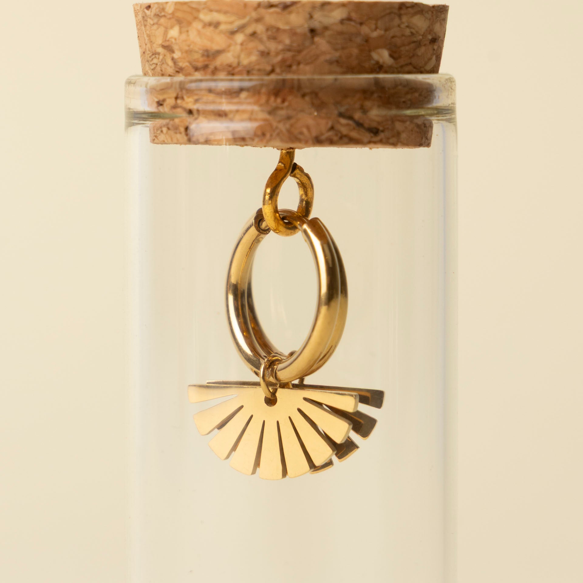 Stainless Steel Fan Earrings